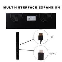 Écran tactile LCD 2K 14,5 pouces 2560x720 avec entrée vidéo USB-C pour PC DIY, boîtier métallique, moniteur à cadre ouvert