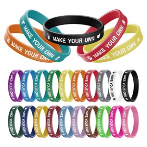 Pulsera de Silicona Personalizada al por Mayor con Logotipo, Ajustable, para Publicidad, Eventos, Regalo, Hecha de Goma - Product Image 1