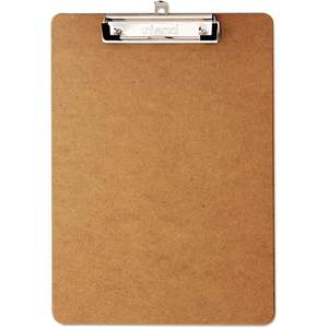 Universal 05562 Hardboard Clipboard 1/2-Inch Capacity Brown 6/Pack-8 1/2w X 12h Paper and <b>Plastic</b> Storage Clipboard - Product Image 2