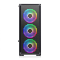 AntarcChill Mesh Front Panel ATX PC Case Gaming Computer Chassis with Tempered Glass Cabinet
