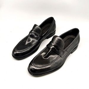 2025 New Men's Best-selling Wash Retro-style Loafers Men Slip-on Leather Casual <b>Shoes</b> Men Abrasion Resistance <b>Driving</b> <b>Shoes</b> - Product Image 2