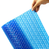 Bâche de piscine Bleu Océan Double Bulle Solaire PE pour Piscine Enterrée, Rétention de Chaleur, Stabilisée aux UV, Vente en Gros Usine