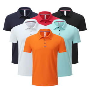 T-shirts polo confortables en coton respirant avec broderie personnalisée Chemise d'événement Vêtements de fitness - Product Image 1