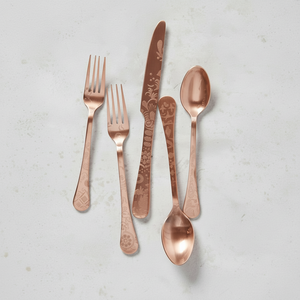 ชุดเครื่องใช้บนโต๊ะอาหารสแตนเลสสตีลชุบทองแบบหนักช้อนส้อมช้อนทองแบบโบราณชุดเครื่องใช้บนโต๊ะอาหารแบบทันสมัย - Product Image 1