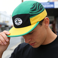 Gorra Deportiva Ajustable de 5 Paneles, Bicolor, Personalizada OEM, con Logotipo en Parche Tejido, para Aventuras al Aire Libre, Pesca y Playa