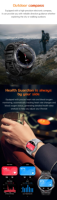 Smartwatch Android KT88 con Display AMOLED, IP68, Fitness Tracker, Monitoraggio del Sonno, Bussola, Assistente Vocale, Risposta alle Chiamate, Cinturino in Silicone