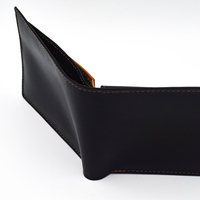Portefeuille en cuir sur mesure de couleur unie, vente en gros, nouvelle mode, portefeuille en cuir pour homme, best-seller