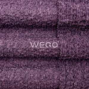 衣類用ドレス用ポリエステル98% 2% スパンデックスワープニット破砕ジャカード生地固体クリンクル生地 - Product Image 3