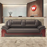 Ensemble de canapés de style chinois moderne Xipi pour bureau, revêtement en cuir synthétique simple, idéal pour la réception de banque, le salon, l'hôtel, le hall