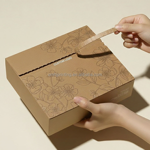 Sinh Thái Thân Thiện Bền Tự Nhiên Tùy Chỉnh Bao Bì Vận Chuyển Tear Dải Hộp Biểu Tượng Tùy Chỉnh Tái Sử Dụng Gấp Giấy Các Tông Bưu Phẩm Hộp - Product Image 1