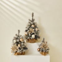 Fournitures de décoration de Noël 30/45/60cm Argent Or Ornements Mini Petit Arbre de Noël de Table