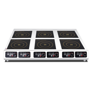 Cocina de inducción de 6 quemadores de 3500W de uso comercial para cantinas de estación de aceite - Product Image 1