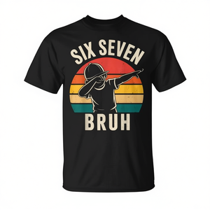 Six Seven Retro Dance Move T-shirt à manches courtes pour adulte unisexe à col rond imprimé - Product Image 2