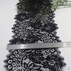 Sản Xuất Không Căng Hoa Mô Hình 23Cm Rộng Màu Đen Đỏ Pháp Chantilly Ren Vải <span class=keywords><strong>Trim</strong></span> Cho Phụ Nữ Ăn Mặc - Product Image 2