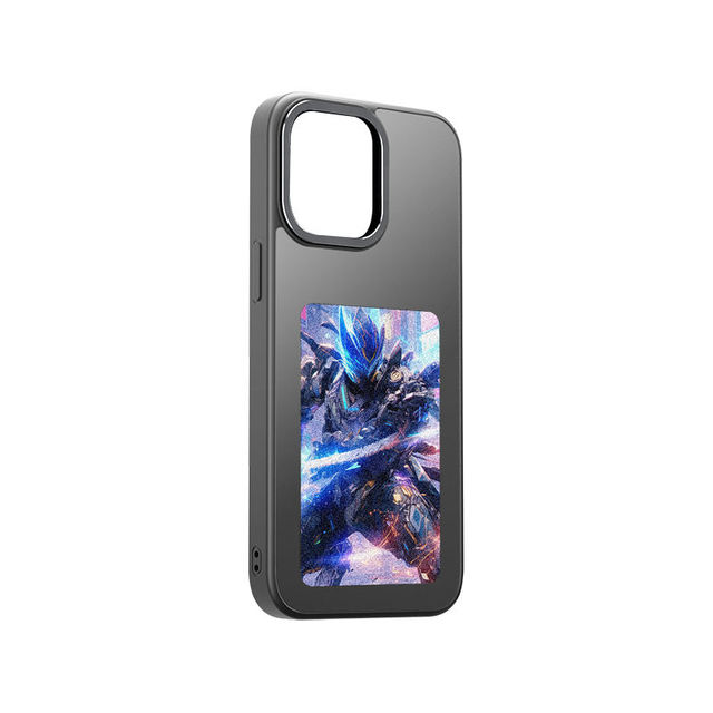 High-tech Wizardry New Designer NFC Smart E Ink Screen Display Mobile Phone Case Cover DIY Logo Phone Cases for iPhone Series