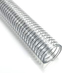 Tubo Flessibile Industriale in PVC Trasparente 100m con Elica Metallica Rinforzato Antiabrasione per Drenaggio Irrigazione Giardino - Product Image 2