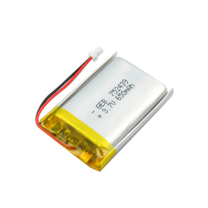 Personalized least wholesale Battery lithium ion lipo battery with pcb GEB752439 <span class=keywords><strong>3</strong></span>,7 v 650mah battery rechargeable, cell for consumer electronics - Product Image 1