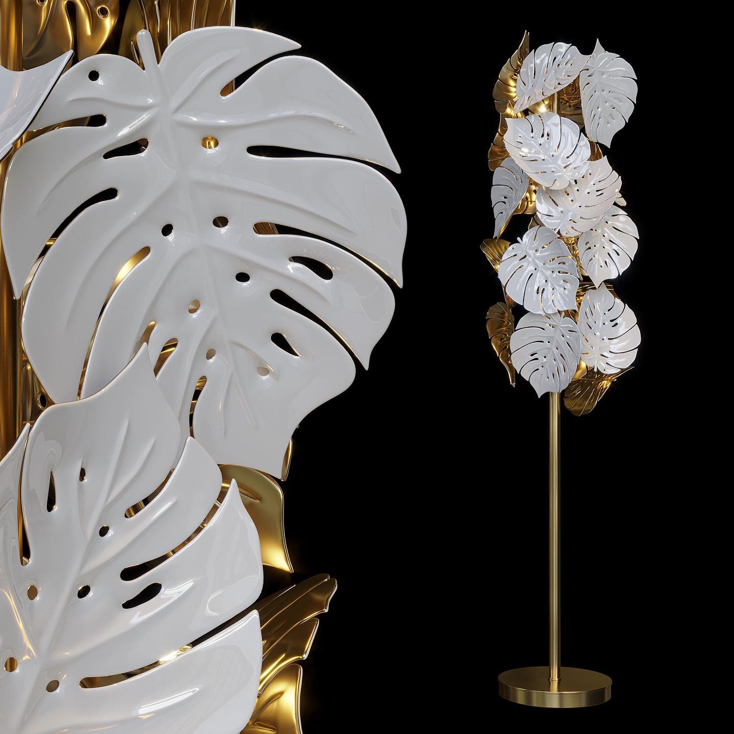 Couleur or + blanc