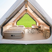 Tente de camping gonflable de 12 m², en Oxford 300D, double couche, imperméable, pour 8 à 12 personnes, installation instantanée, colonne d'air en PVC pour le camping en plein air