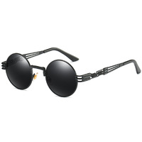 Meilleur prix OMAS AM220340 Lunettes de soleil polarisées UV400 en métal style steampunk 2021 Classique Rétro Unisexe Rondes Verres TAC Haute Qualité
