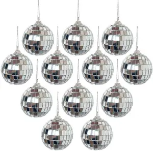 Venta al por mayor bola de discoteca colgante-Adorno de árbol de Navidad Bola de discoteca colgante Bola de espejo Bola de discoteca