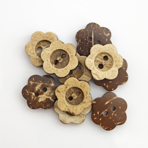 <span class=keywords><strong>Botones</strong></span> de Flor de Cáscara de Coco Natural, 2 Agujeros, Ecológicos, Lavables, <span class=keywords><strong>para</strong></span> Prendas, <span class=keywords><strong>Ropa</strong></span> de Niños, Costura, Manualidades - Product Image 2