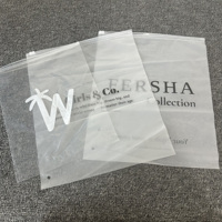 Sac d'emballage de marque HWX imprimé sérigraphié en PE noir dépoli, multi-tailles, étanche, avec fermeture éclair – Offre Spéciale Mode
