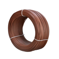 Câble d'alimentation électrique souple marron RV-90 02 en PVC 1*0.5mm² OD3.1, conducteur en cuivre toronné 99,9% pur, homologué 300V/600V
