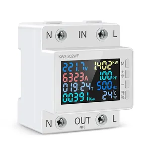 KWS-302WF AC Digital multifungsi, pengukur voltase Ammeter Volt Amp Watt Meter dengan pengaturan pelindung