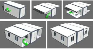 Contenedor de Envío Prefabricado Plegable y Expandible de Bajo Costo, Ideal para Oficina, Apartamento, Casa, Bar, Hotel Transpirable - Product Image 5