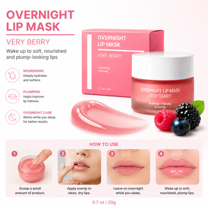 Mascarilla Labial Nocturna de Uso Intensivo, Mascarilla Labial Humectante Profunda para el Cuidado de los <span class=keywords><strong>Labios</strong></span>, Tratamiento Reparador para <span class=keywords><strong>Labios</strong></span> Secos y Agrietados - Product Image 6
