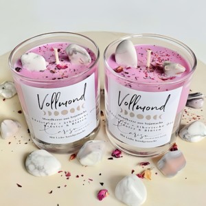 Bougie de gemme infusée de cire de soja de marque de distributeur de luxe personnalisée bougie parfumée <span class=keywords><strong>magique</strong></span> avec fleurs sèches - Product Image 1