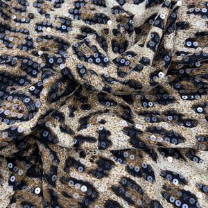 5 मिमी 3 मिमी बुना हुआ तेंदुआ पारदर्शी अनुक्रमण कपड़े-टेबलटॉप और कपड़ों के सहायक अनुशीली कपड़े - Product Image 2