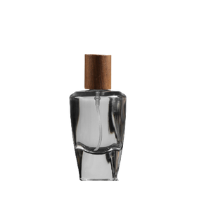 Luxury Bamboo Wooden Cover Thick Bottom Bayonet Clear Glass Perfume Bottle <strong>Silver</strong> <strong>Spray</strong> Pump Cosmetic Refillable Bottles 50ml - Product Image 6