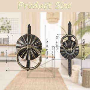 Yiphates Pcs Metal <b>Brad</b> Fasteners With Pull Rings Small Ring Fasteners Ring Pulls Handle For DIY Crafts Decoration Accessories - Product Image 3