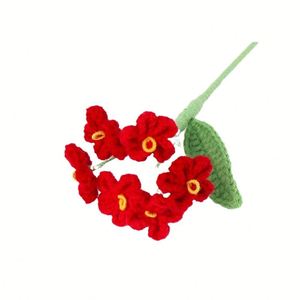 Ramo de Flores de Olvido-Mi-No-Te-Olvides Tejidas con Hilo, Regalo, Recuerdo, Decoración del Hogar, Artificial - Product Image 5
