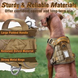 Arnés de chaleco reflectante para perros de entrenamiento, arnés táctico ajustable sin tirones para perros grandes, fácil Control - Product Image 2