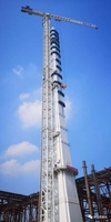 Mini-ascenseur dans une grue à tour pour opérateur, palan industriel pour le levage de personnes, élévateur de bâtiment avec structure compacte