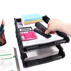 Portadocumenti <span class=keywords><strong>da</strong></span> <span class=keywords><strong>Scrivania</strong></span> in Plastica Nera Foska Organizzazione per Ufficio e Aula per Carta A4 Posta Riviste e Accessori <span class=keywords><strong>da</strong></span> Ufficio - Product Image 4