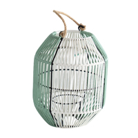 Lanterne de jardin en rotin tressé imperméable au design tendance, décoration d'intérieur artisanale, lanterne antique