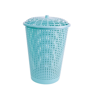 Plastic <b>Storage</b> Basket with Lid Large Capacity Laundry <b>Hamper</b> for Bathroom Organization - Product Image 6