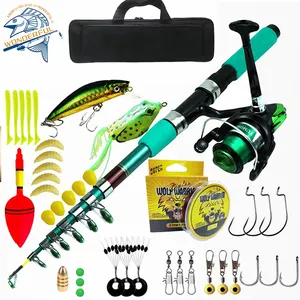 2023 New style Full Set Portable Travel Kit Spinning Reel Freshman Travel Fishing Rod And Reel Combo Set With Case