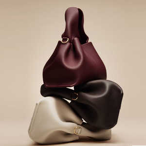 Borsa Cloud in Vera Pelle, Moda con Zip, Tracolla Singola, Stile Francese di Nicchia, Borsa a Mano per Pendolari - Product Image 1