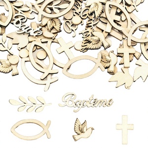 Brelet 100 Pièces Confettis en Bois Faits Main pour Baptême, Décoration de Table pour Baby Shower, Communion, Garçon, Fille, Baptême Adulte - Product Image 2