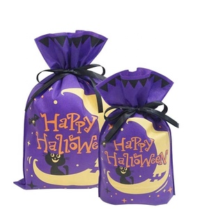 Borsa Non tessuta stampata su ordinazione all'ingrosso della coulisse la decorazione del partito <span class=keywords><strong>di</strong></span> <span class=keywords><strong>Halloween</strong></span> per la caramella per gli scopi promozionali - Product Image 2