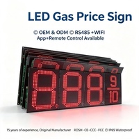 Panneau d'affichage LED des prix du carburant pour station-service 8.889/10 USA 8"10"12" 16"18"24"36"48"