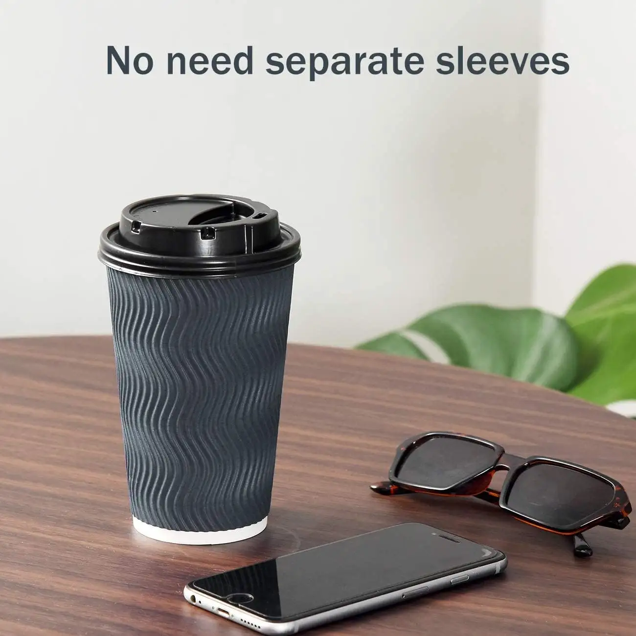 Copos de café descartáveis com tampas e palhas-8oz-16 oz Hot Paper Coffee Cup com tampa para ir para bebidas Espresso Tea Ins