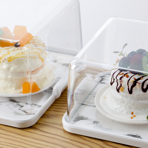 Transparent Plastic <strong>Rectangular</strong> Dish Cover Dust Preservation for Food <strong>Display</strong>-for Cake <strong>Bread</strong> Snack Fruit <strong>Tray</strong> - Product Image 5