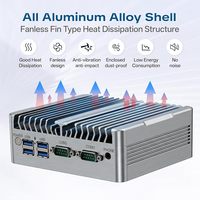 Mini PC industriel sans ventilateur, Core I5-8250U, Châssis robuste entièrement en aluminium, Windows 11 Pro 64 bits