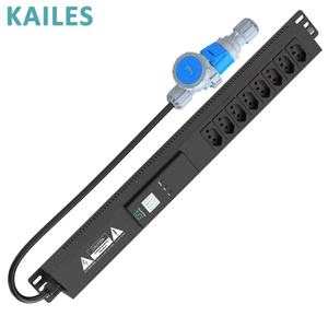 KAILES(KLS) K33 Seri 16A PDU Satu Fasa Terukur 8 Soket Brasil Dapat Ditukar Saat Beroperasi Pengukur Energi AV Penggunaan Industri 200-240VAC - Product Image 2